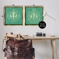 thumbnail image 4 of Stupell Industries Boho Symmetrical Rabbits Animals Painting Gold Floater Framed Canvas Art Print Wall Art, 25 x 25, Set of 2, 4 of 10