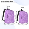 thumbnail image 3 of Lsque Lilac Glittering Pattern Canvas Daypack, Durable Backpack, High-quality Versatile Backpack,Vintage Compact Backpack-Small, 3 of 6