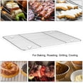 thumbnail image 4 of GFDYREE Cooling Rack Pack of 2, Stainless Steel Baking Racks for Baking Roasting Grilling Drying, Rectangle 15.3''x11.25''x0.6'', Oven & Dishwasher Safe, 4 of 7