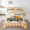 thumbnail image 2 of Feelyou Teens Rustic Truck Queen Comforter Set, Fall Maple Leaf Bedding Sets, Cartoon Buffalo Plaid Bedding Comforter Set, Lightweight Room Decor, 3 Pieces, 2 of 8