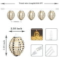 thumbnail image 2 of Rattan Ball String Lights, Boho Lantern String Lights with 10 Led Bulbs Connectable, Indoor Outdoor String Light for Bedroom Wedding Garden Party Backyard Decor, 9.84FT, 2 of 14
