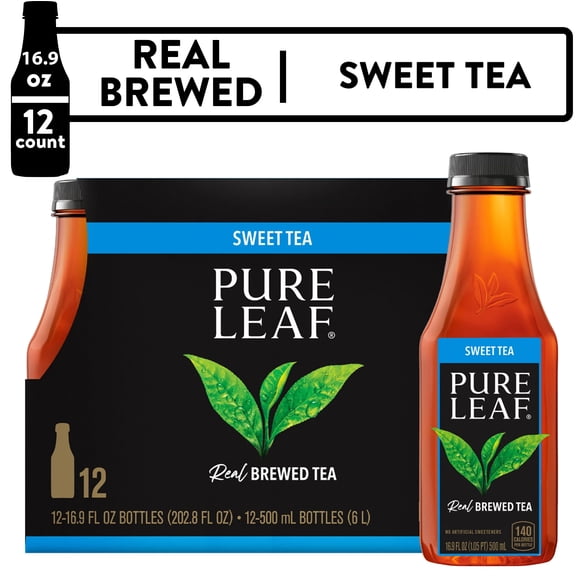 Lipton Pure Leaf Real Brewed Sweet Iced Tea, 16.9 fl oz, 12 Pack Bottles