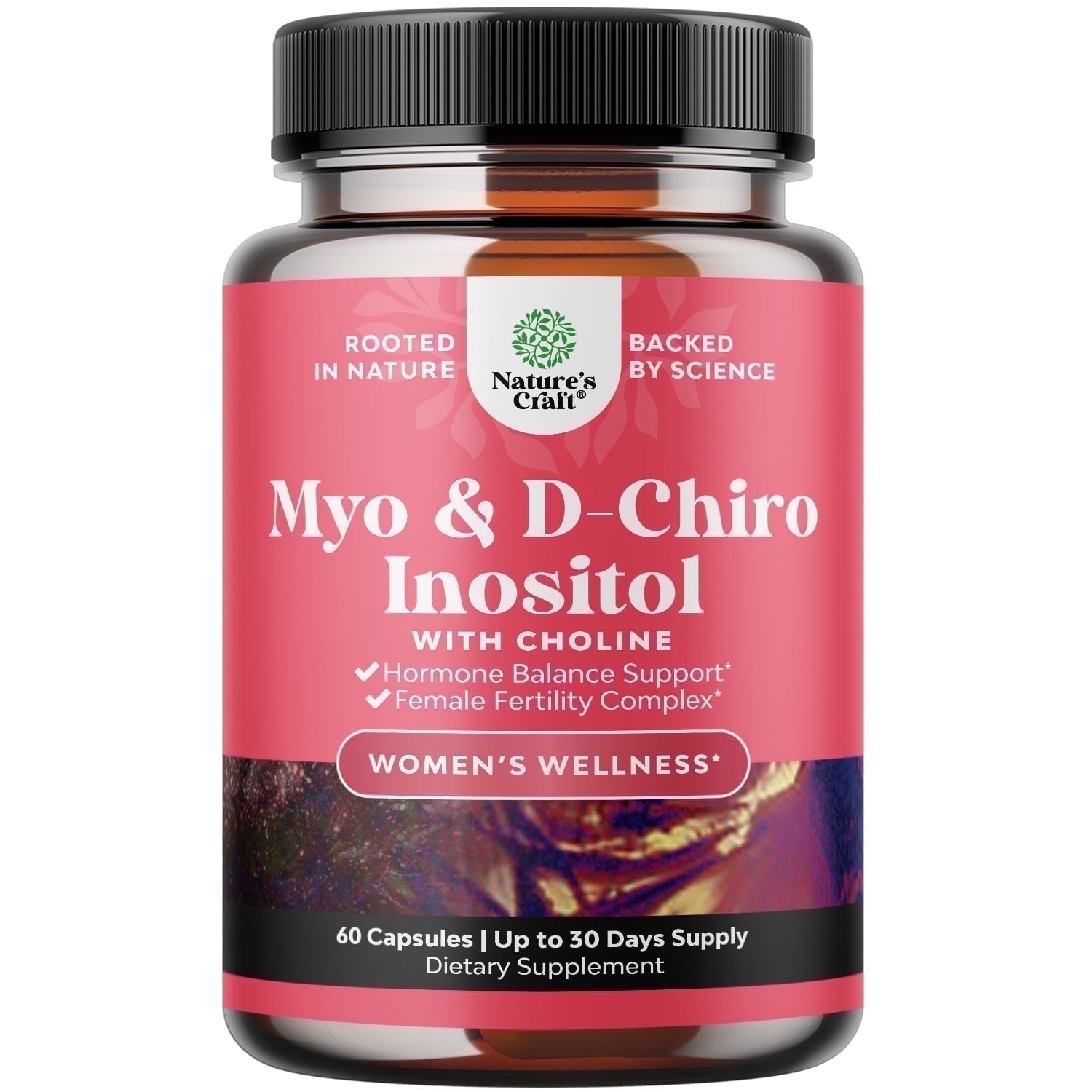 Natures Craft Myo & D-Chiro Inositol Supplement, Hormone Balance for Women, 60 Capsules