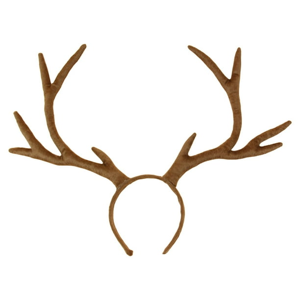 Diadema con orejas de ciervo para Navidad, moño con orejas de ciervo, diadema con pelo, gorro con orejas de conejo peludo para niñas y mujeres, disfraces, fiestas de cosplay