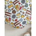 thumbnail image 6 of LMLYSoH Baby Girls Boys Sweatshirts Rompers Thanksgiving Clothes Turkey Letter Pumpkin Print Crew Neck Long Sleeve Toddler Bodysuits, 6 of 9