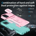 thumbnail image 4 of Dteck Shockproof Case for iPhone 16 Plus, with Slide Lens Cover Military Grade Ring Stand Protection Anti-Slip Phone Case, Rosegold, 4 of 8