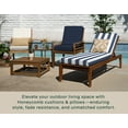 thumbnail image 3 of Textured Solid Indigo Blue Highback Dining Chair Cushion, 3 of 8