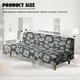 thumbnail image 7 of Xoenoiee Daisy Flower Pattern Futon Cover Full Size Stretch Armless Sofa Bed Cover Anti-Slip Furniture Protector Without Armrests Futon Slipcover with Elastic Bottom, 7 of 7