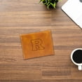 thumbnail image 3 of Rico Rutgers Brown Faux Leather Laser Engraved Trifold, 3 of 5