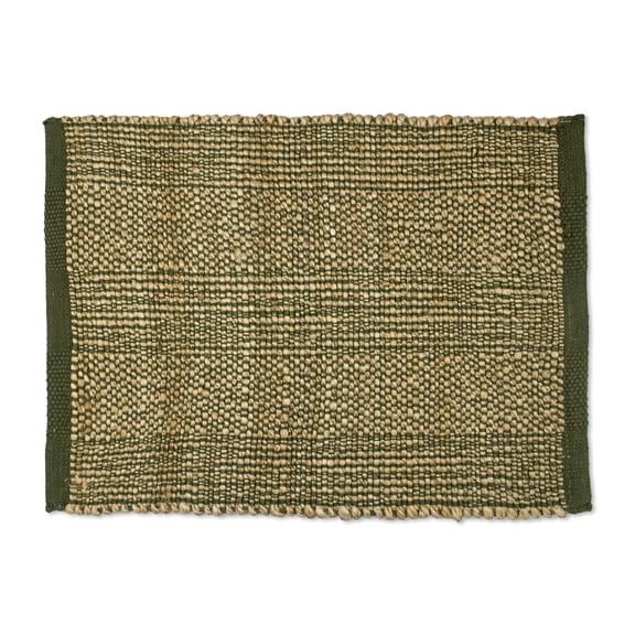 Better Homes & Gardens Jordan Jute Placemat, Natural, Green, 14"W x 20"L