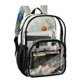 thumbnail image 2 of PVC Transparent Backpacks Clear Backpack for Travel and Outings Blue Crab and Shells, 2 of 7