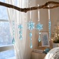 thumbnail image 6 of Crystal Snowflake Icicle Christmas Ornament Transparent Pendant Hanging Tree Decorations Simulated Ice Snow For Minimalist Holiday Style , 10pcs, Pink, 6 of 6