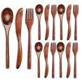 thumbnail image 1 of 15 Pcs Wooden Spoon Fork Knife Cutlery Set Wooden Dinner Utensil Set Kitchen Wooden Flatware Tablew, 1 of 5