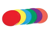 Sportime Spot Markers, 10 Inches, Assorted Colors, Set of 6