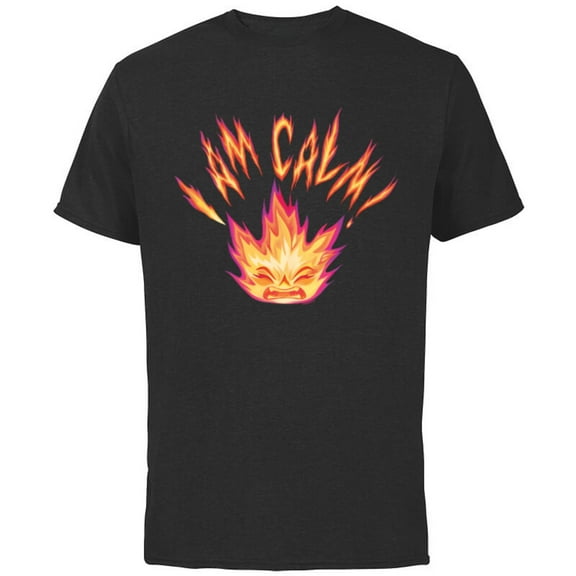 Disney and Pixar’s Elemental Ember Lumen I Am Calm! - Short Sleeve Cotton T-Shirt for Adults - Customized-Black