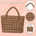 thumbnail image 4 of Crochet Raffia Tote Bag kit Set for Beginners Beach Tote Bag for Women Beach Straw Handmade Bag Woven Rattan Bag for Women Raffia Yarn for Crocheting Raffia Paper Ribbons for Craft, 4 of 8