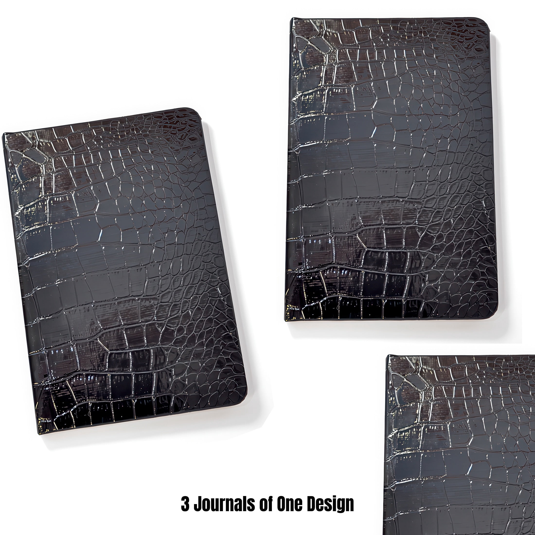 Viabella Paper Journal -Black Croc
