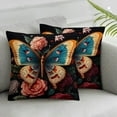 thumbnail image 2 of QZHH  Set of 2 Butterflies Decorative Pillow Covers Vintage Butterfly Floral Throw Pillow Covers Abstract Colorful Flower Pillowcases Modern Cushion Cases for Sofa Couch Home Decor, 2 of 6