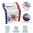 thumbnail image 5 of Bed Runner Scarf for Queen Size Bed, 4th of July Beds Scarf Throws for Foot of Bedding, Independence Day Star American Flag Vintage Decorative Beds Runners for Bedroom Guestroom, 83"x20", 5 of 8