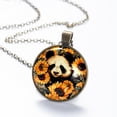 thumbnail image 5 of Panda Sunflower Necklace Personalized Custom Photo Round Pendant Adjustable Stainless Steel Necklaces with Gift Box for Men Women Mothers Valentine's Jewelry Gift, 5 of 5