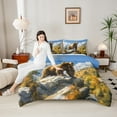 thumbnail image 4 of Castle Fairy Safari Brown Bear 2Pcs Bedding Comforter Set for Boys Girls Teens,Woodland Animal Twin Comforter Sets,Jungle Wildlife Breathable Bedding Set,Super Cozy Room Decor, 4 of 8