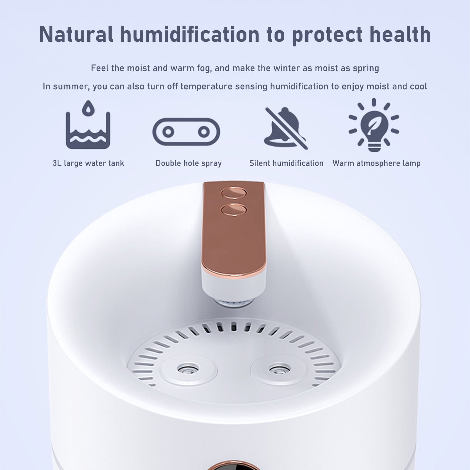 BOBOMOTI Humidifiers for Bedroom Cool Mist Top-Fill Ultra-Quiet Humidistat for Baby Nursery Plants Aromatherapy Diffuser Clearance