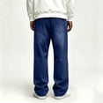 thumbnail image 4 of Cmfcve Hip Hop Baggy Jeans for Men Casual Wide Leg Denim Pants, 4 of 8