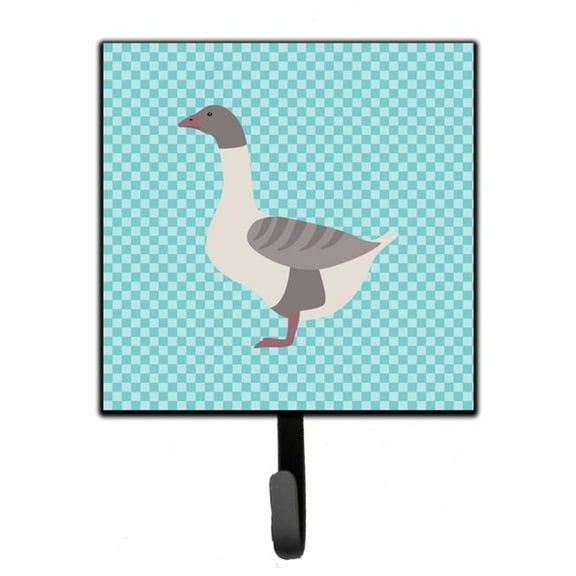 Carolines Treasures BB8075SH4 Buff Grey Back Goose Blue Check Leash or Key Holder