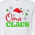 thumbnail image 4 of Inktastic Oma Claus with Christmas Santa Hat and Snowflakes Long Sleeve T-Shirt, 4 of 5