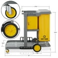 thumbnail image 4 of Dryser Commercial Janitorial Cleaning Cart on Wheels - Housekeeping Caddy with Key-Locking Cabinet, 4 of 7