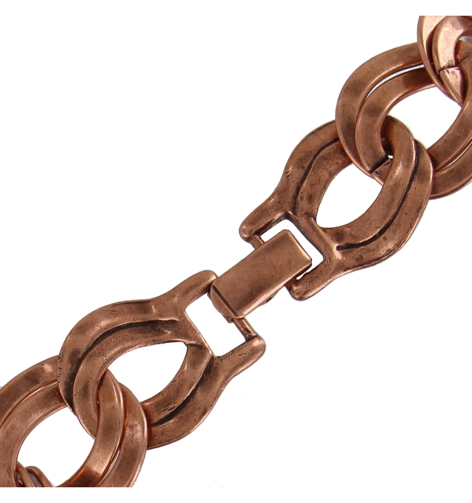 Ky & Co Copper Ox Tone Thick Link Double Curb Chain Statement Necklace Collar Ladies Adult Female Women