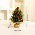 thumbnail image 3 of Pre-Decorated Mini Christmas Tree for Tabletop, Artificial Potted Xmas Tree with Ornaments for Office Desk, Home, and Holiday Centerpiece Displays, 3 of 6