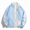 thumbnail image 2 of Unir Windproof Reversible Stand Collar Jacket for Women, Full Zip Long Sleeve with Pockets, Water Resistant Everyday Fall Outerwear, 1 Piece, S-3XL, Plus Size Friendly, 2 of 4