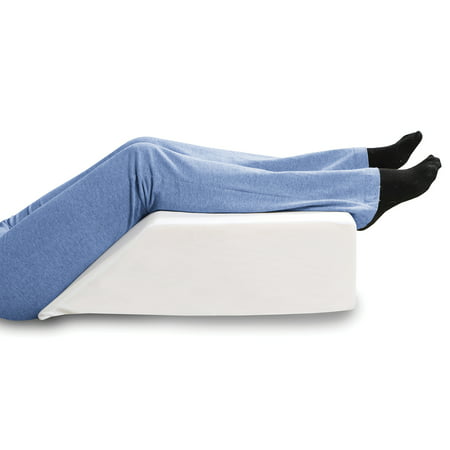 Elevated Leg Wedge Support Pillow -Relieves Back/Sciatica Pain, Surgical or Injury Recovery, Improves Circulation, Helps Reduce Leg/Ankle Swelling -Premium Memory Foam 17