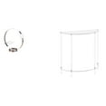 thumbnail image 1 of Elegante organizador de metal y mesa auxiliar de acrílico para espacios pequeños, solución de almacenamiento con moderno para la decoración del, 1 of 8