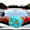 thumbnail image 4 of Ramo de flores Homyl, ramo de flores de liderazgo para bodas, decoración de mesas y coches. Azul, 4 of 6