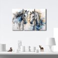 thumbnail image 2 of Canvas Wall Art White Brown Horse Canvas Pictures Wall Decor Farmhouse Animals Canvas Painting Rustic Artwork Canvas Prints Living Room Bedroom Bathroom Office Home Wall Decoration Unframed, 2 of 6
