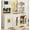 Beige, variant on OLAKIDS Kids Kitchen Playset, Cooking Toy Kitchen Set with Coffee Machine Stove Removable Sink Microwave Storage Cabinet, Simulation Wooden Play Kitchen for Toddler Boys Girls (Cream White)