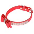 thumbnail image 2 of Suede Microfiber Double Bowknot Crystal Sparkle Rhinestone Cat Collar Pet Supply, 2 of 5