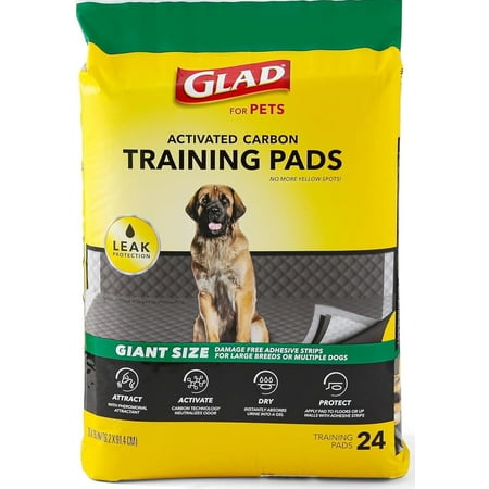 Glad for Pets Activated Carbon Training Pads Giant Size - 24 Pack