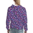thumbnail image 7 of Disketp colorful Skull butterfly flower1 Womens Casual Hoodies Crew Neck Long Sleeve Sweatshirts Pullover Tops-Large, 7 of 7
