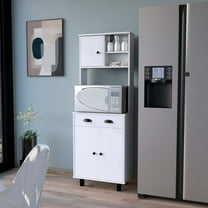 FM FURNITURE Tacna Kitchen Pantry with ample storage, 2 open shelves, 1 drawer, 1 cabinet, 2 shelves