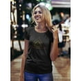 thumbnail image 2 of Red Golden Geometric Triangle T-Shirt Women -Image by Shutterstock, Female Large, 2 of 4