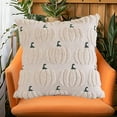 thumbnail image 2 of Halloween Pumpkin Fall Throw Pillow Covers 18x18 Inch Autumn Cushion Covers with 3D Embroidery Soft Plush Pillow Cases for Sofa Couch Living Room Bedroom Farmhouse Thanksgiving Halloween, 2 of 7
