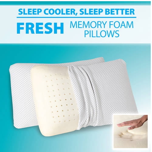 Signature Sleep FRESH Memory Foam Pillows Set of 2, Multiple Sizes ...