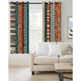 thumbnail image 2 of Bohemian Patterns Blackout Curtains for Bedroom Living Room, Retro Seamless Stitching 54 In Long Thermal Insulated Room Darkening Drapes Grommet Window Treatments, 42 x 54 In, 2 of 9