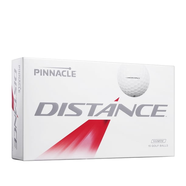 Pelotas de golf Pinnacle Distance blancas, paquete de 15, larga distancia