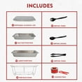 thumbnail image 6 of ALPHA LIVING 70027 33-Pcs Disposable Chaffing Buffet with-Covers, Utensils, Fuel Cans – Premium, 6 of 6