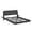 Black, variant on GZXS Queen Size Floating Platform Bed with RGB Lights & Charging Station, Modern LED Bed Frame with Storage Headboard and Foldable Side Tables, Black