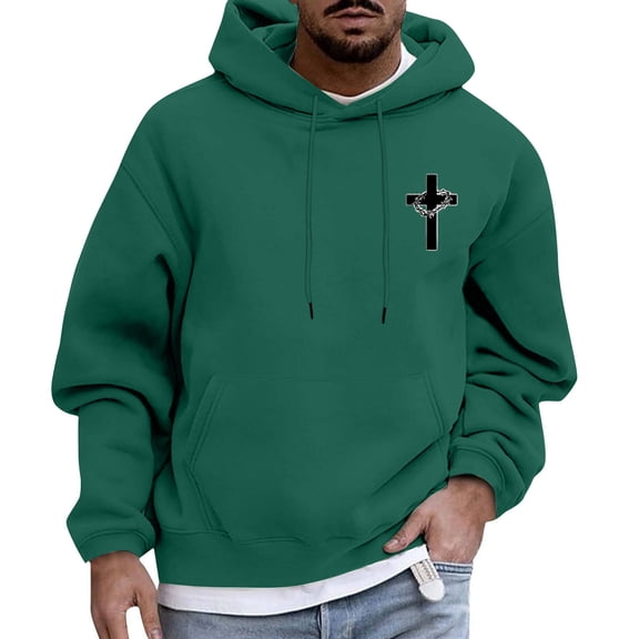 Oversized Hoodies For Men Solid Casual Loose Fit Hooded Sweatshirts Comfoty Soft Long Sleeve Pullover Tops Spring Fall Outfits Clothes Army Green L
